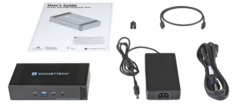 Sonnet Echo Thunderbolt 3 Dock with two slots for M.2 NVMe SSD Sonnet Echo Thunderbolt 3 Dock with two slots for M.2 NVMe SSD